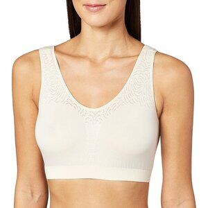 X2 Bali Comfort Revolution Microfiber Crop Top Seamless Wirefree 103J Beige Lg